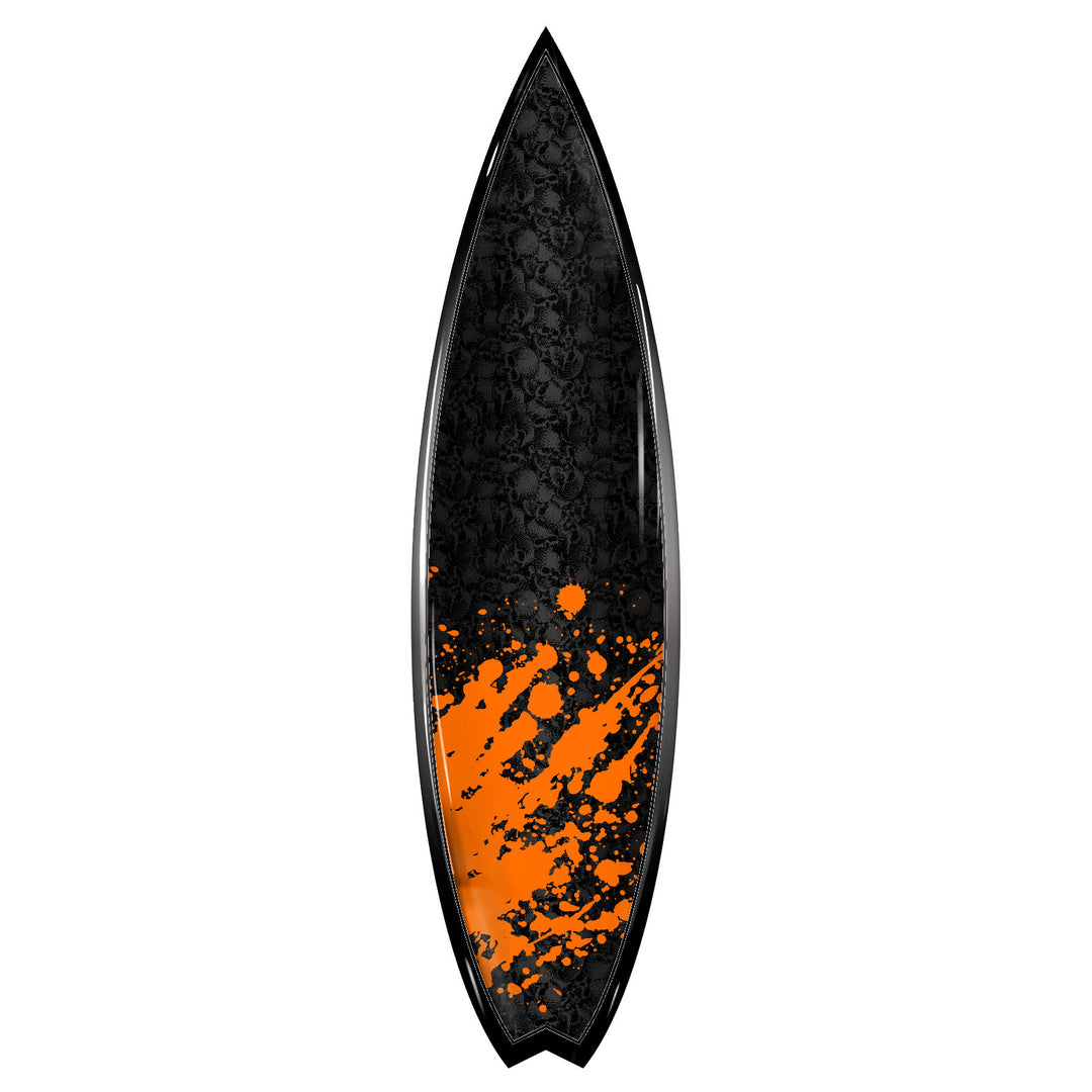 Orange & Grey Shred Skully